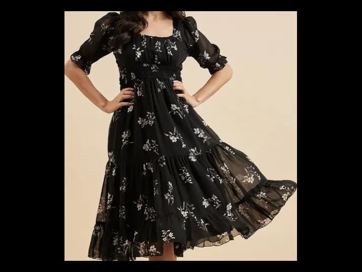 Fit & Flare Midi Dress With Jacket (3)