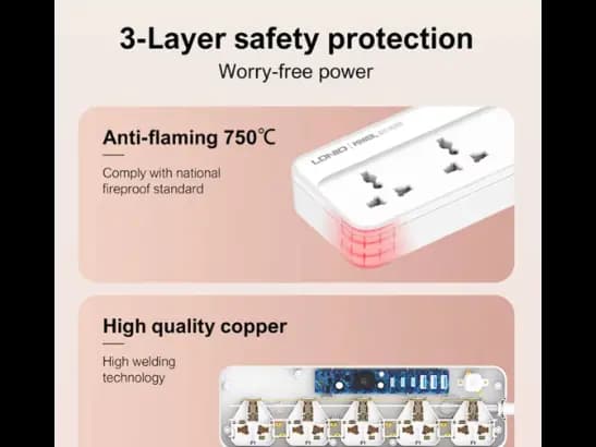 LDNIO SC5614 5AC Outlets Universal Power Strip (2)