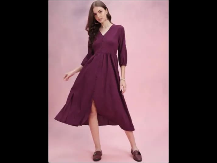 A-Line Midi Dress