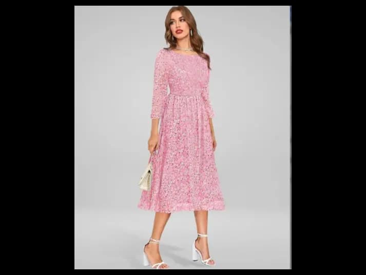 Women Floral Print Fit & Flare Dress (3)