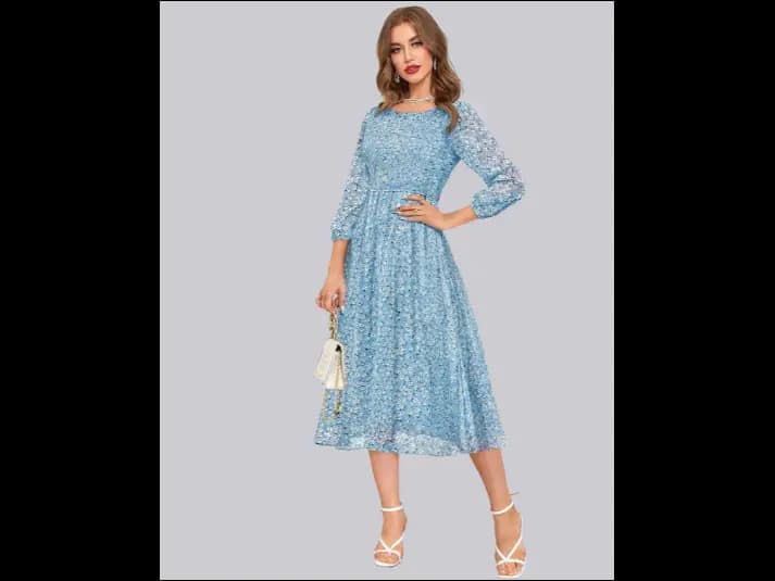 Floral Print Fit & Flare Dress (3)
