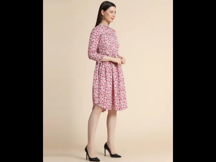 Boat-Neck Fit & Flare Dress (5)