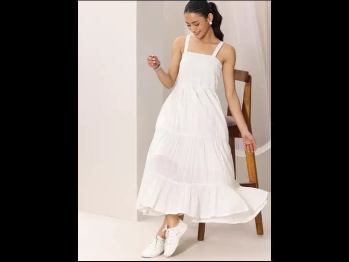 Fit & Flare Cotton Maxi Dress (2)