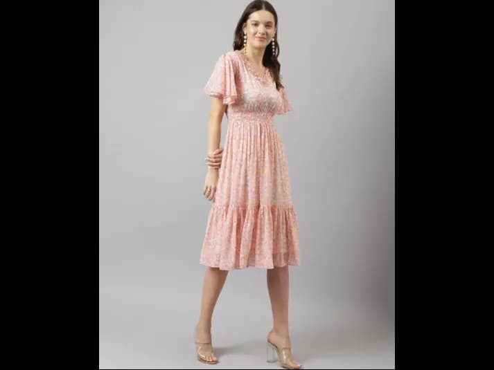 Floral Print Fit & Flare Dress