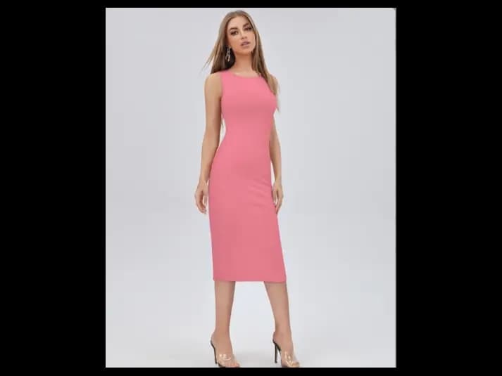 Round-Neck Bodycon Dress