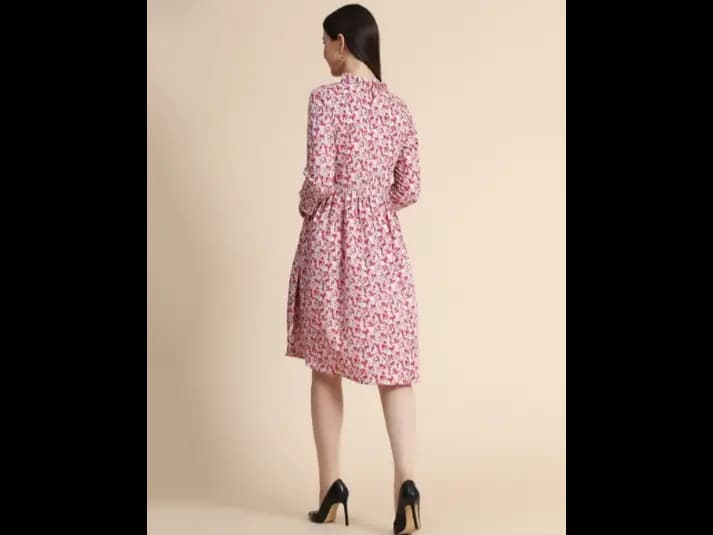 Boat-Neck Fit & Flare Dress (4)