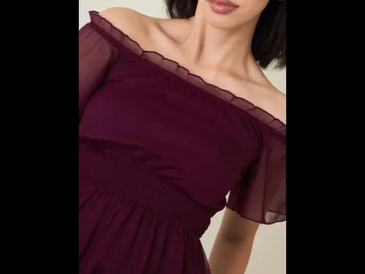Women Off-Shoulder Chiffon Maxi Dress (6)