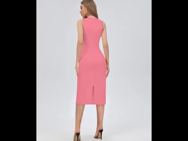 Round-Neck Bodycon Dress (4)
