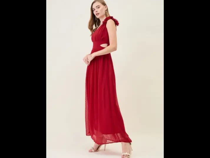 Georgette Fit & Flare Maxi Dress (3)