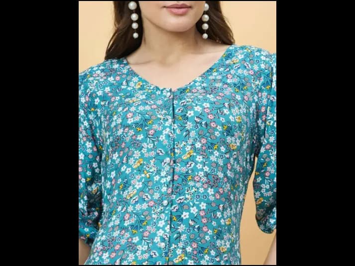 Women Floral Printed A-Line Midi Dress (6)