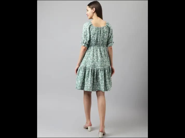 Floral Print Fit & Flare Dress (6)