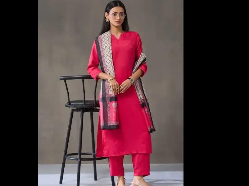 Women Floral Regular Kurta with Trousers & With Dupatta (3)