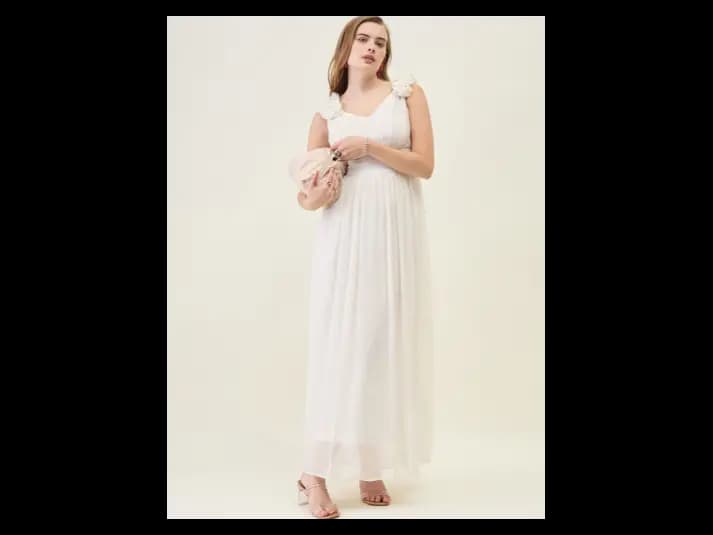 Women’s Fit & Flare Solid Cut Out Maxi Dress (2)