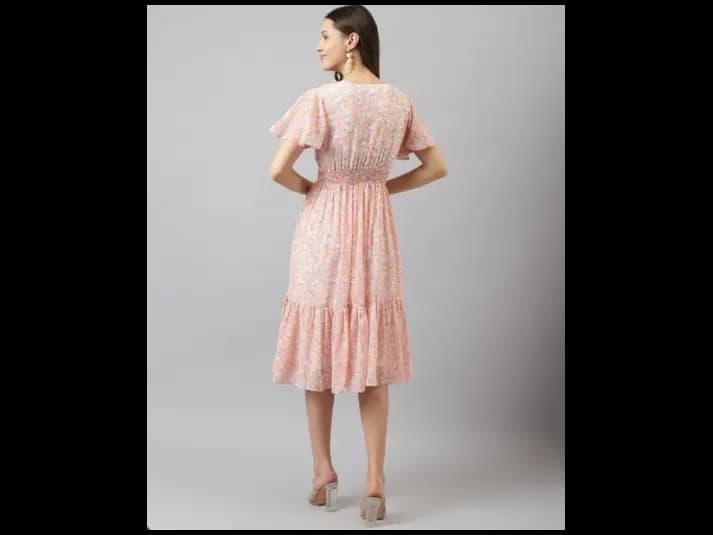Floral Print Fit & Flare Dress (5)