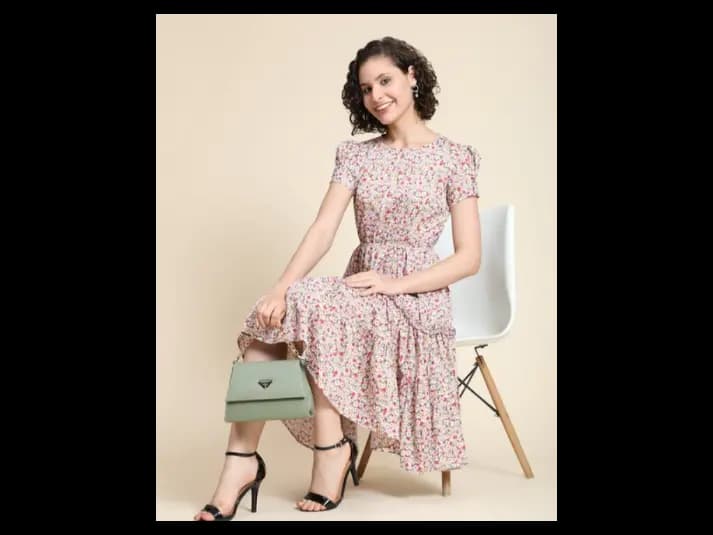 Floral Print Fit & Flare Dress (3)