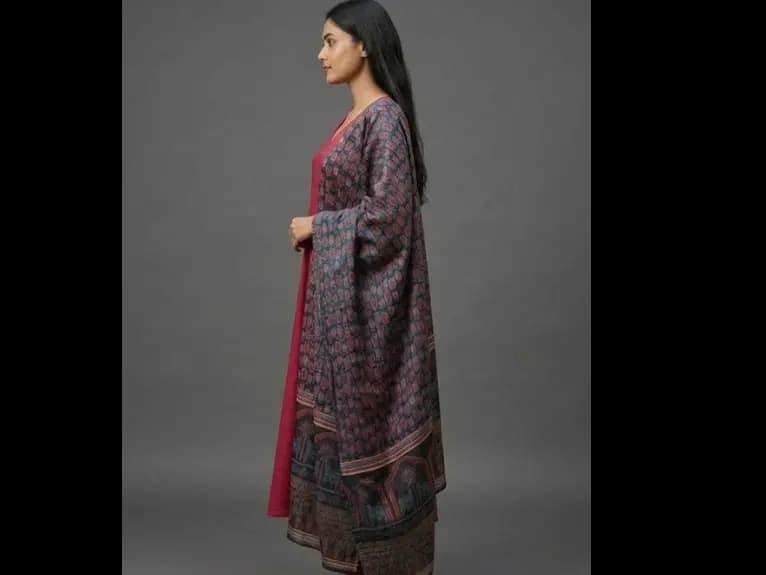 Women Ethnic Motifs Regular Sequinned Kurta with Trousers & With Dupatta (2)