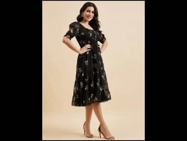 Fit & Flare Midi Dress With Jacket (2)