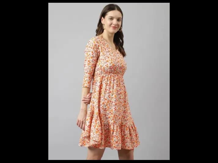 Floral Print Fit & Flare Dress (2)