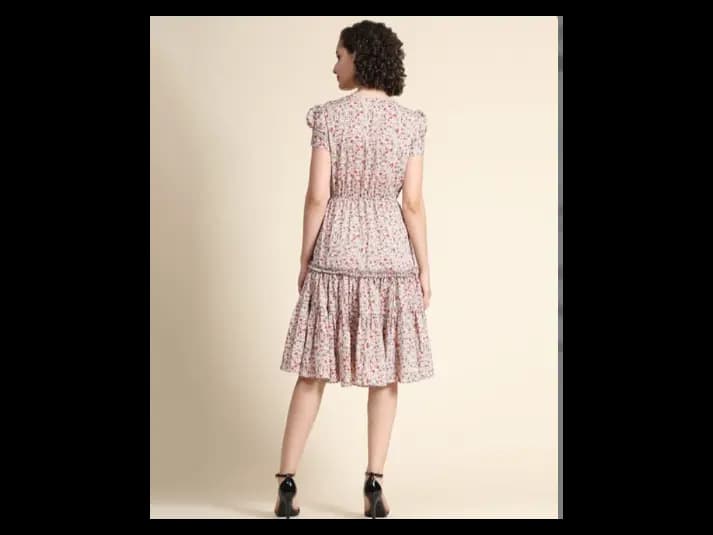 Floral Print Fit & Flare Dress (4)