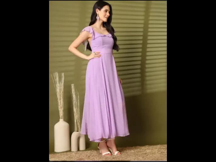 Women Fit & Flare Maxi Dress (3)