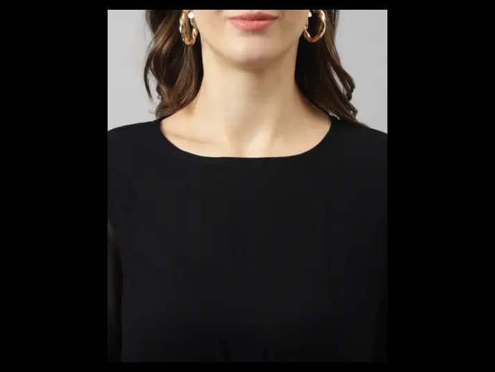 Round-Neck Fit & Flare Dress (5)