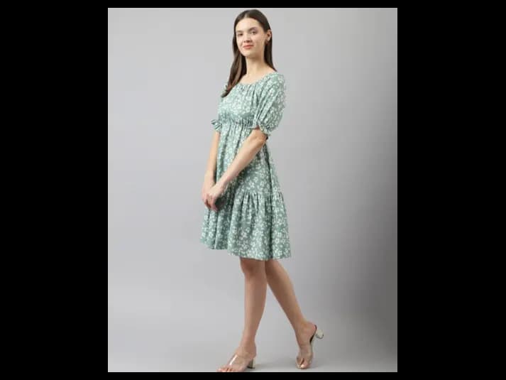 Floral Print Fit & Flare Dress (7)