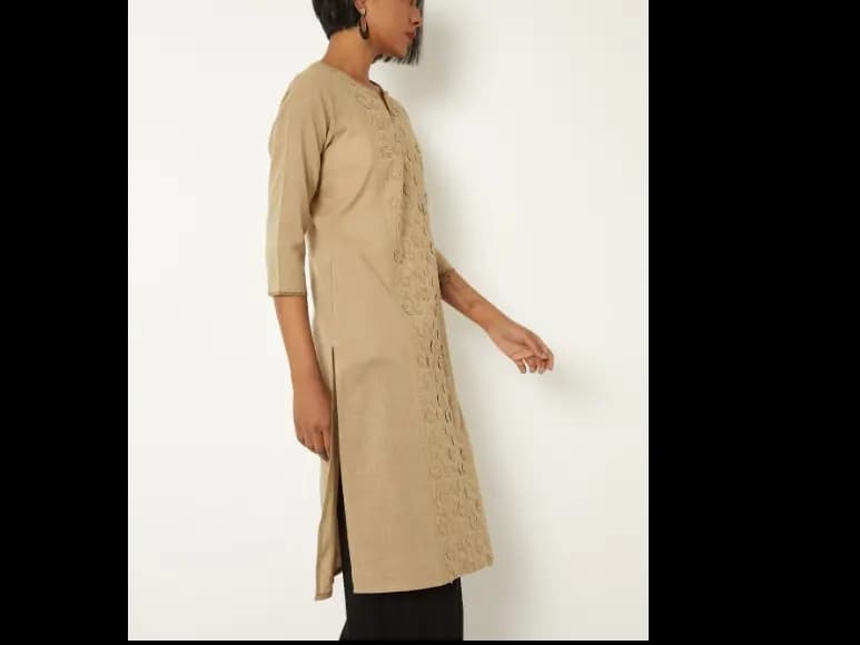 Women Geometric Flared Sleeves Kurta (2)