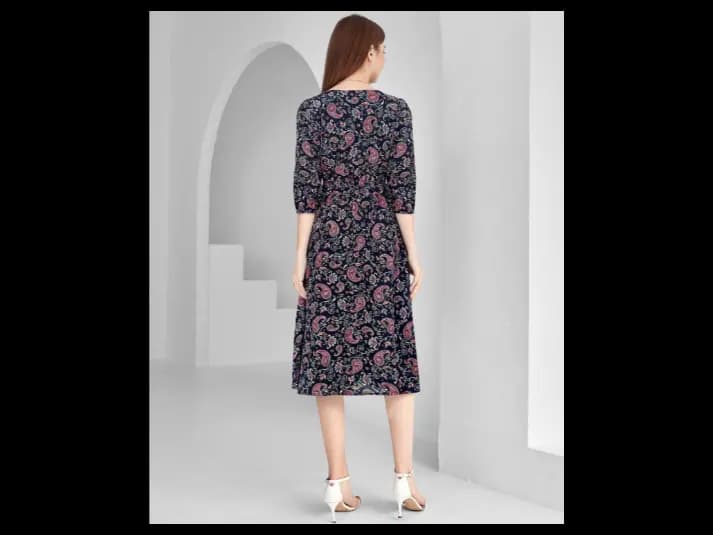 Women Paisley Print A-Line Dress (4)