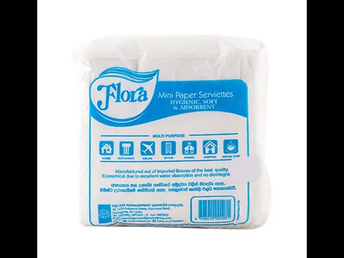 Flora Paper Serviettes 1Ply - 100.00 pcs (2)