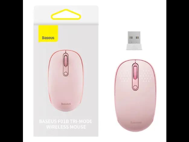 Baseus F01B Creator Tri-Mode Bluetooth & Wireless Mouse Baby Pink – B01055501412-00 – 6 Months Warranty (6)