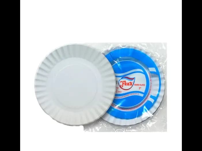 Flora Paper Plates 7" - 25.00 pcs