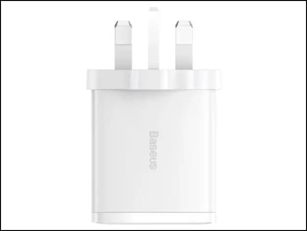 Baseus Compact 2U C 30W Fast Charger UK White – CCXJ030102 -6 Months Warranty (3)