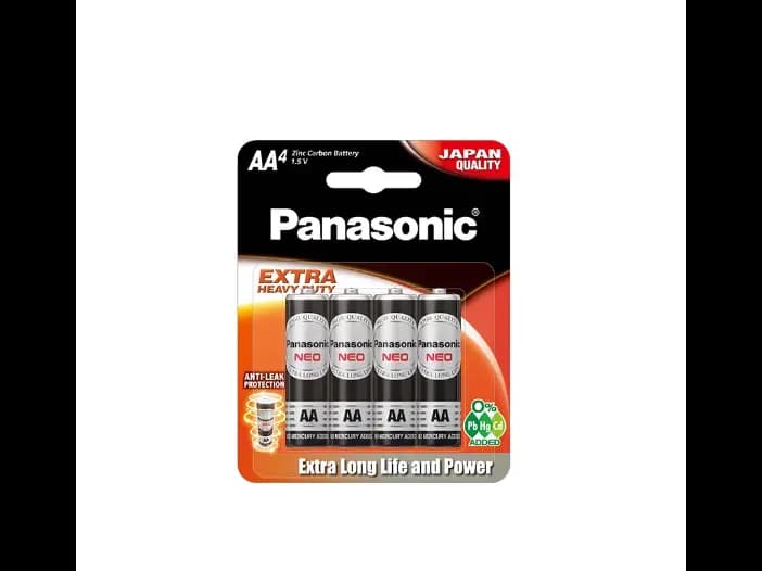 Panasonic Zinc Carbon Battery AA-4, 1.5V - 4.00 pcs
