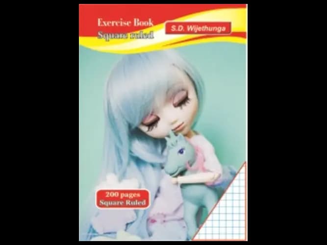 EXERSISE Book A5 SQUARE 200 pgs - 12 Pack