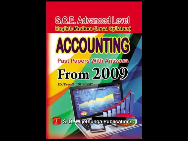Accounting From 2009 E/M Accounting A/L English Medium Past Papers Since 2009