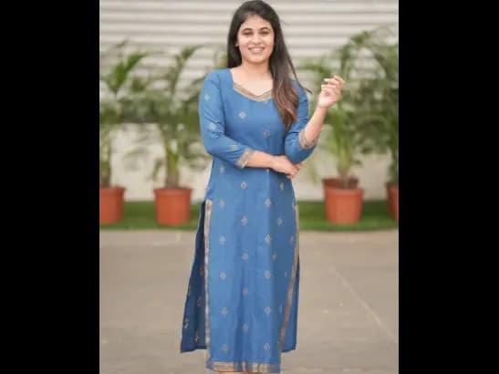 Straight cut Kurti with Side Slit