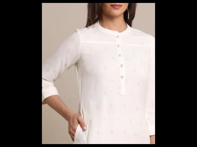Leaf Print Straight Kurta (3)
