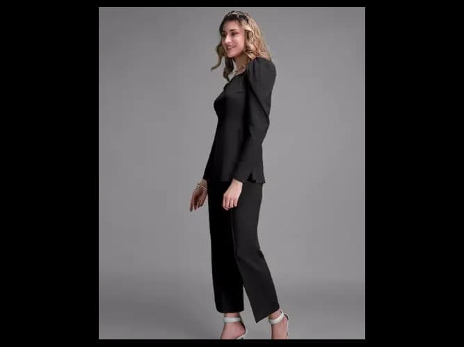 Sweetheart Neck Top With Trousers (3)