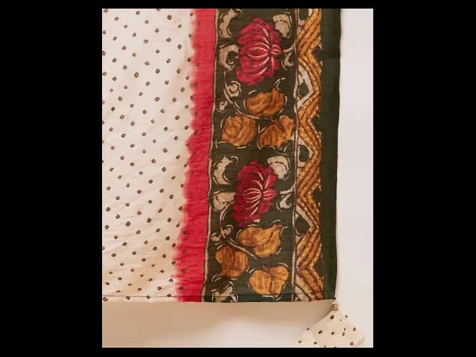 Geometric Printed Chanderi Silk Kurta with Trousers & Dupatta (7)