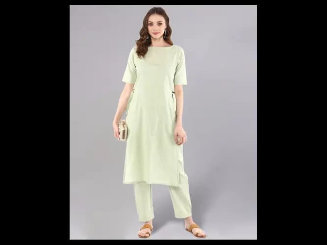 Boat-Neck Straight Kurta Set (2)