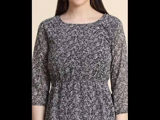 Women Black A-Line Dress (3)