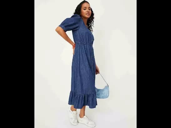 Round-Neck A-Line Dress (2)