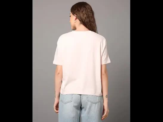 Graphic Print Loose Fit Crew-Neck T-Shirt (2)