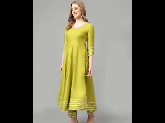 Regular Gotta Patti Kurta with Trousers & With Dupatta (2)