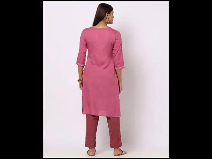 Embroidered Straight Kurta (2)