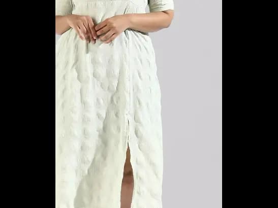 Plus Size Self Design A-Line Midi Dress (4)