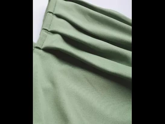 Stylish Mint Green Power Shoulders Top (3)