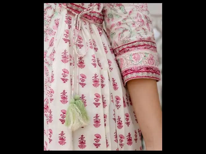 Floral Yoke Design Pure Cotton A-Line Kurta with Patiala & Dupatta (6)