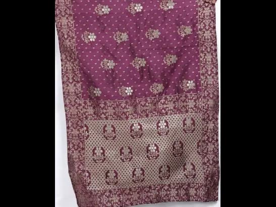 Burgundy Floral Printed Kurta with Trousers & With Dupatta (5)