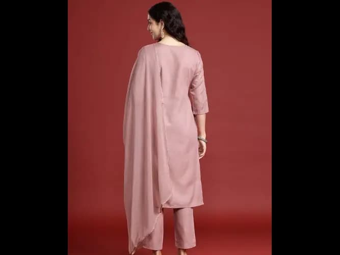 Ethnic Motifs Printed Regular Kurta with Trousers & Dupatta (2)